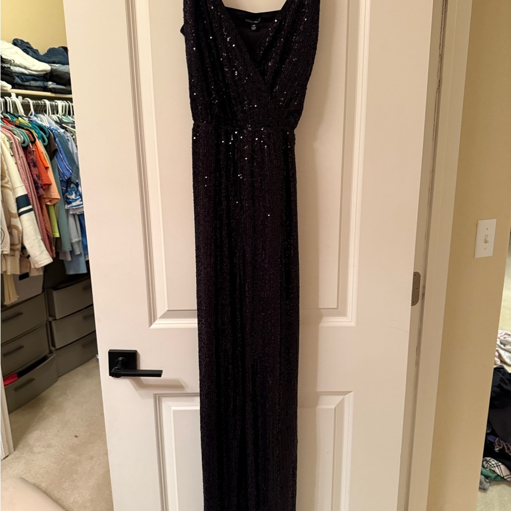 Fashion Nova Black Sequin Maxi Dress